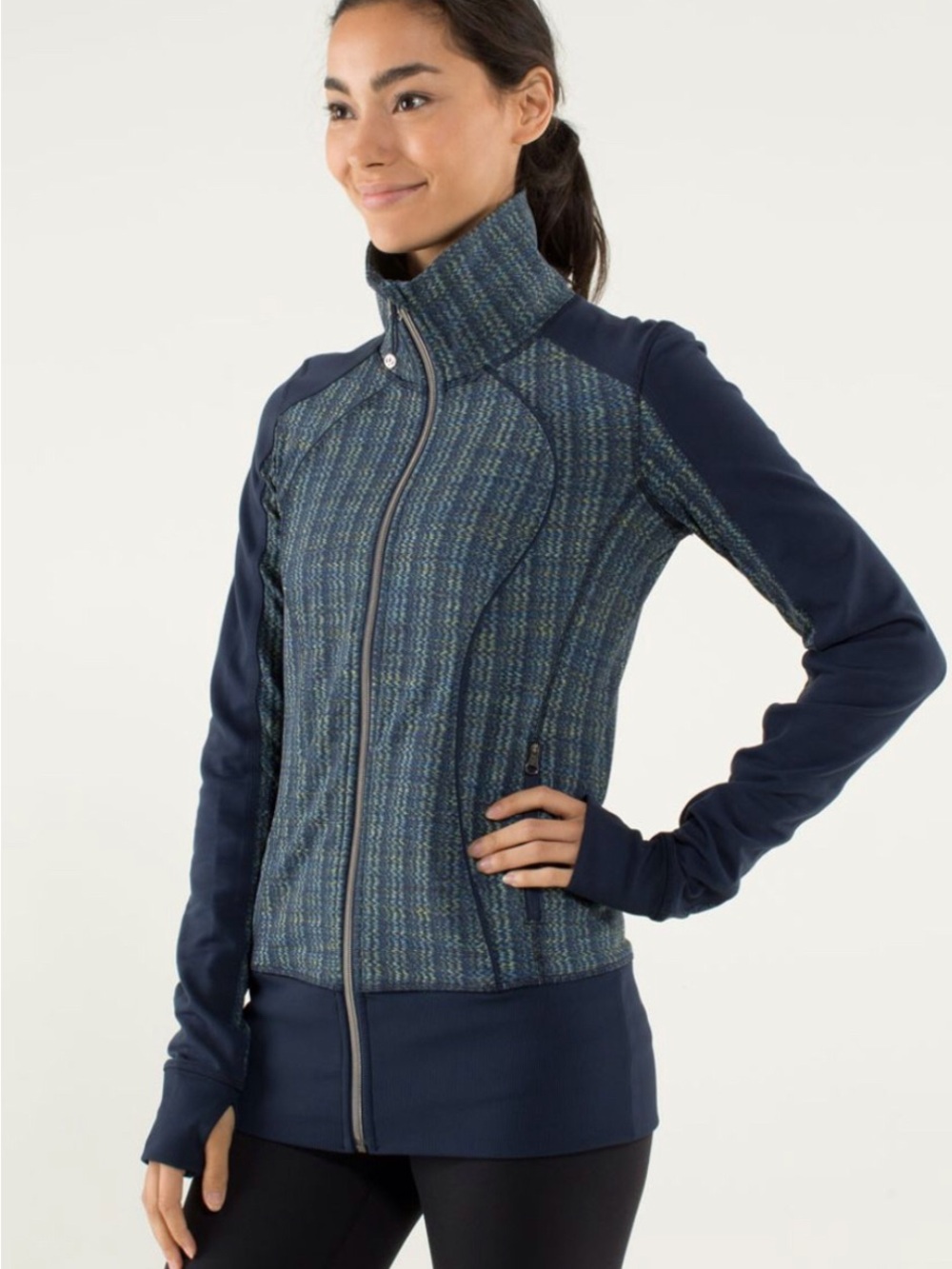 lululemon athletica Navy Blue green  Jacket